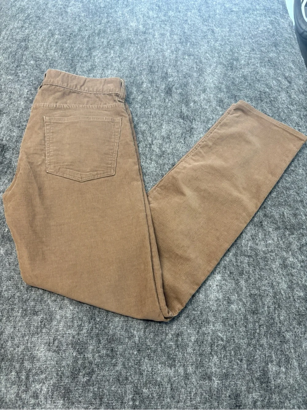 J.Crew 484 Slim Fit Corduroy Pants Men's 30x32 Brown Tan 5-Pocket Cords